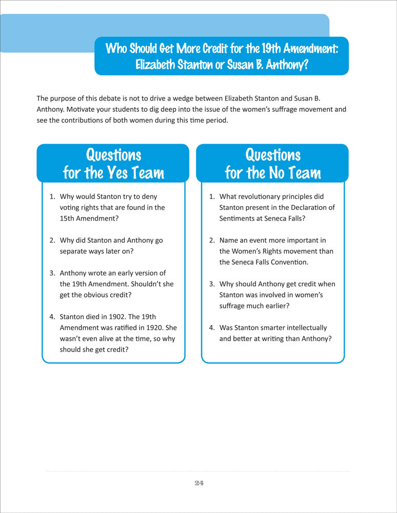 1st Editions Easy Debates for the Social Studies Classroom Activity Book Set of 5 Books