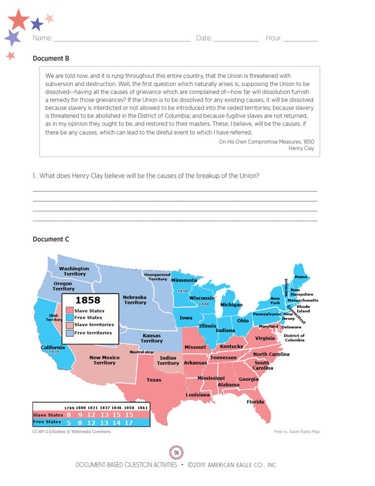 Document-Based Question Activities: From the European Migration Through the Civil War Book