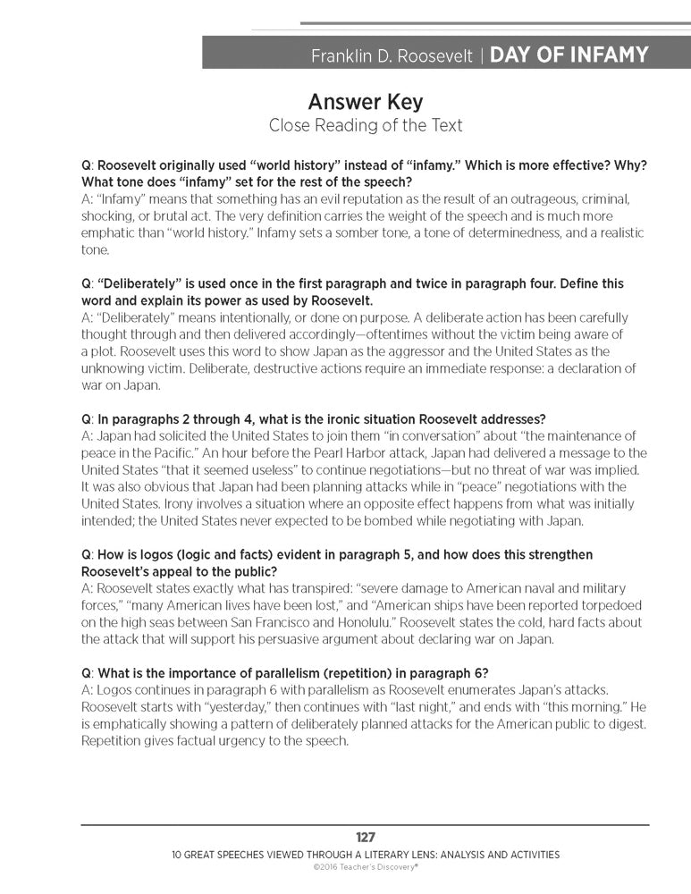 10 Great Speeches Viewed Through a Literary Lens: Analysis and Activities Book Download
