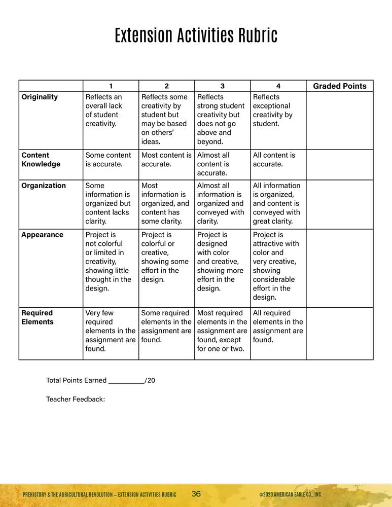 World History Thematic Unit: Prehistory and the Agricultural Revolution Download
