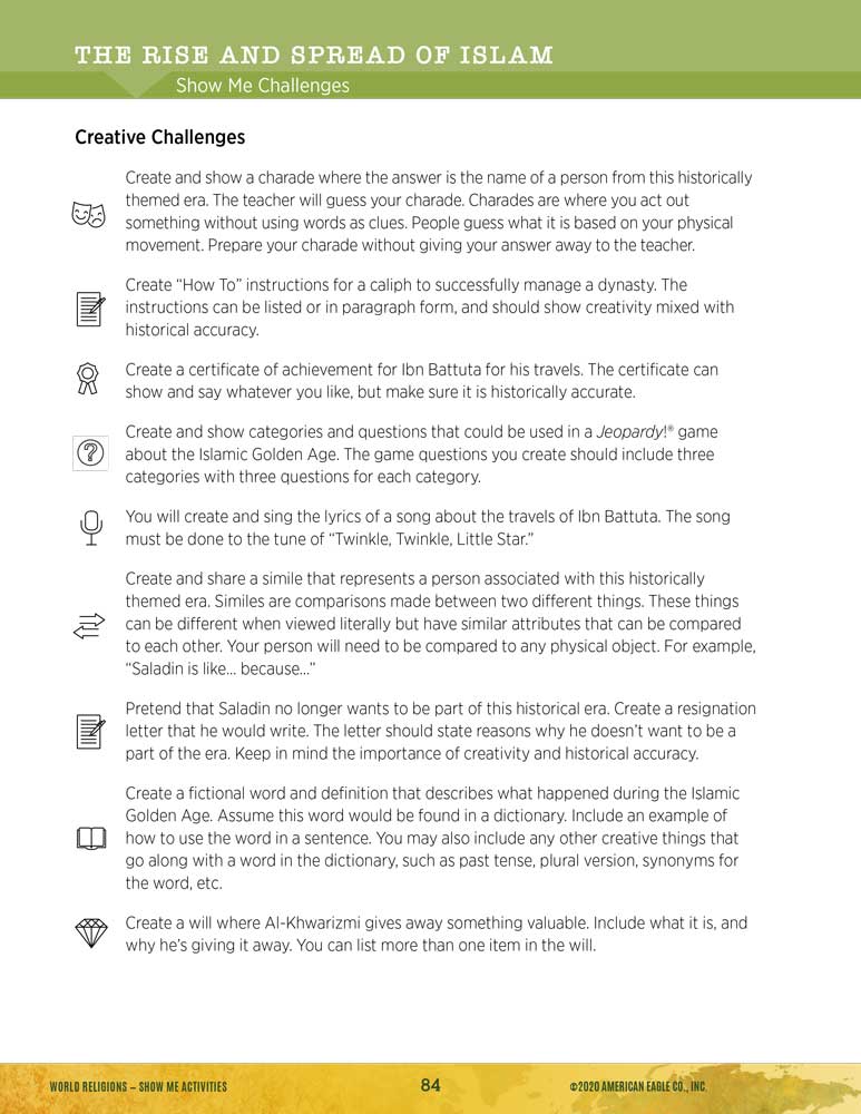 World History Thematic Unit: World Religions Download