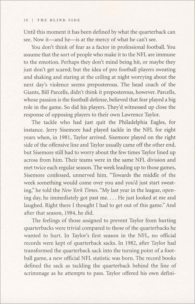 The Blind Side: Evolution of a Game Paperback Book (980L)