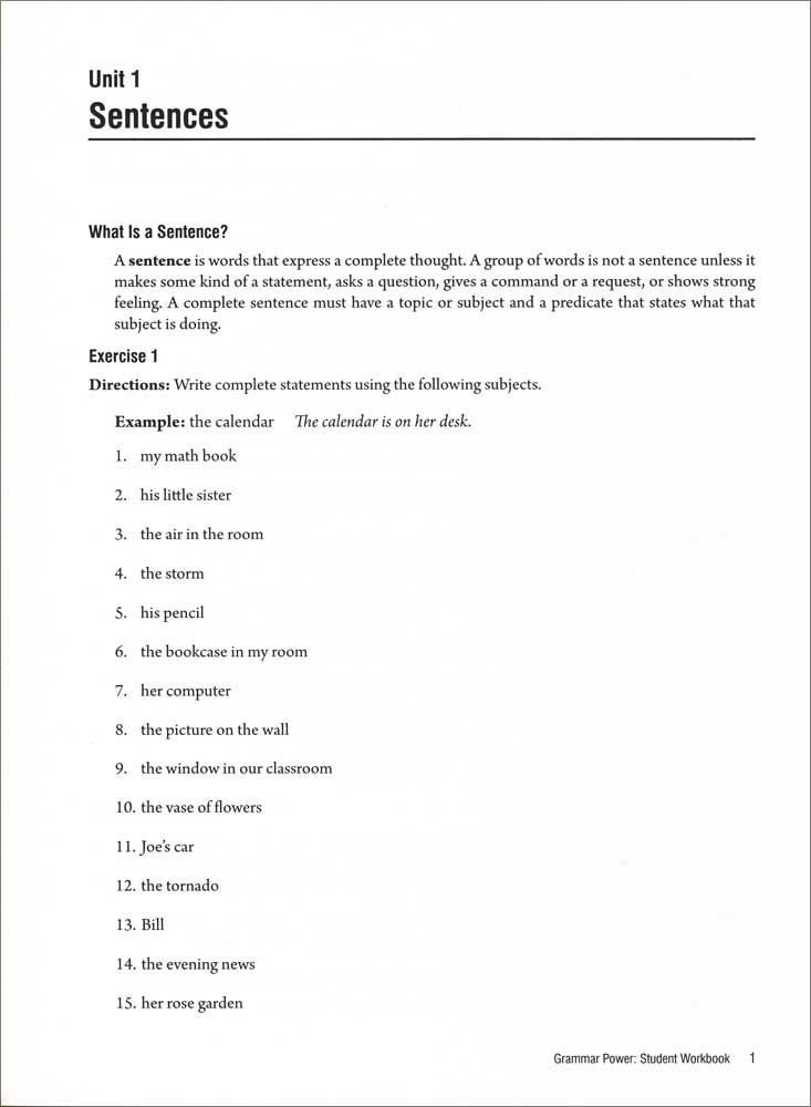 Grammar Power Student Workbook