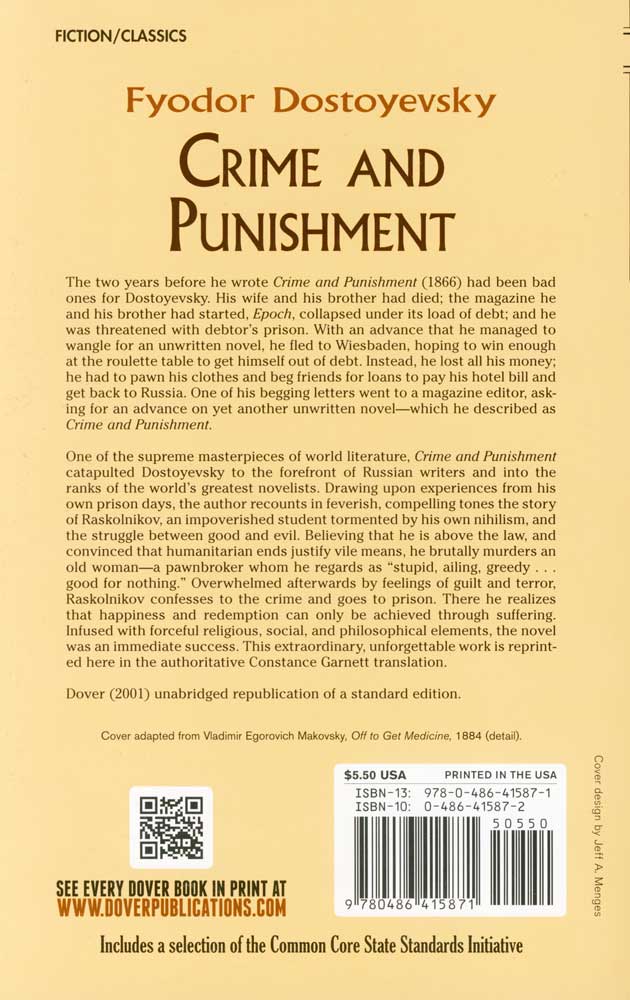 Crime and Punishment Paperback Book (990L)