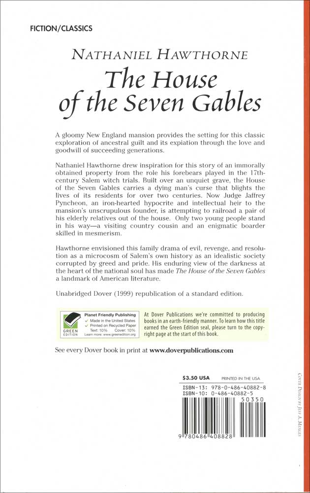 The House of the Seven Gables Paperback Book (1320L)