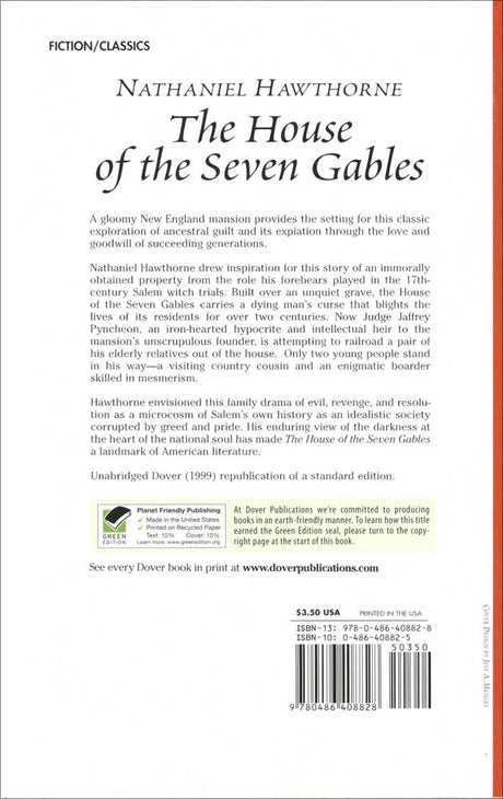 The House of the Seven Gables Paperback Book (1320L)
