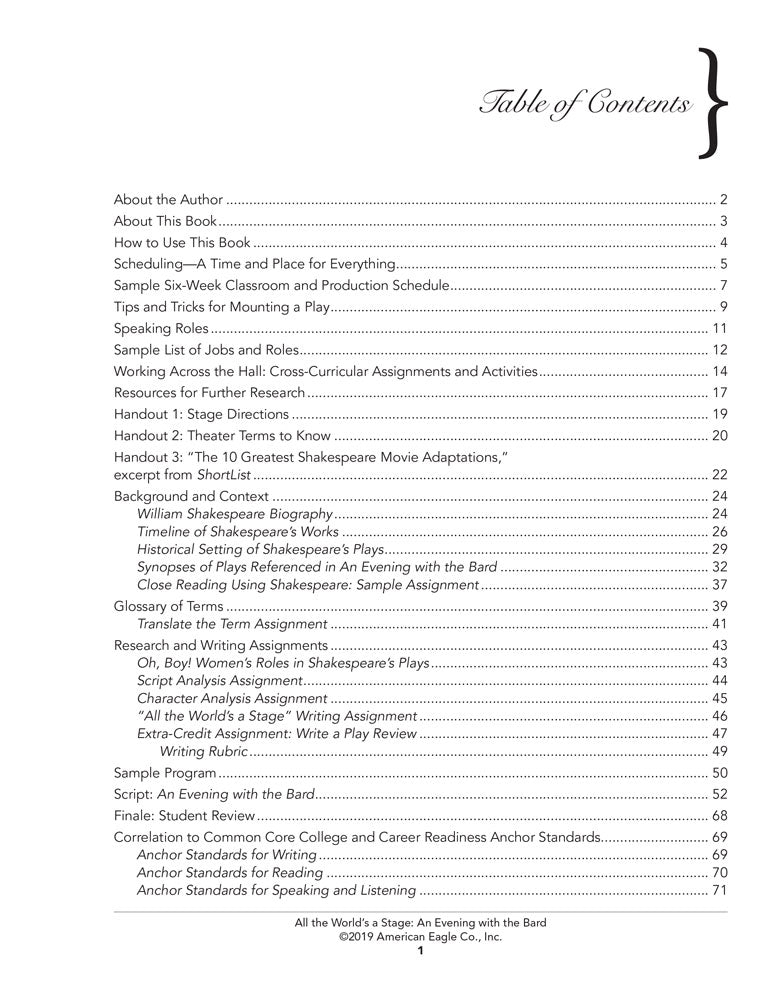 All the World's a Stage: An Evening with the Bard Book