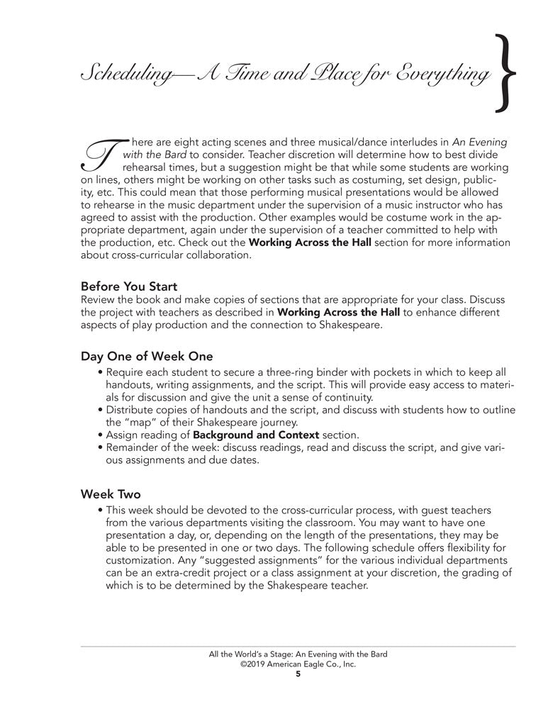 All the World's a Stage: An Evening with the Bard Book