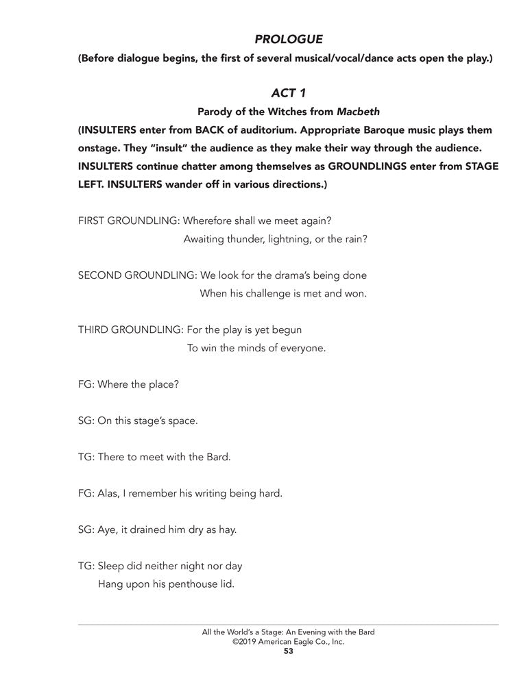 All the World's a Stage: An Evening with the Bard Book