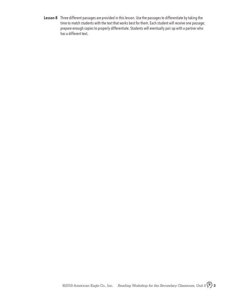 Reading Workshop for the Secondary Classroom Unit 5: Literary Techniques Download