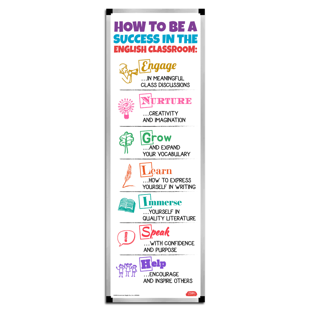 How to Be a Success in English Door Poster