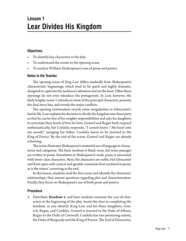 King Lear Curriculum Unit
