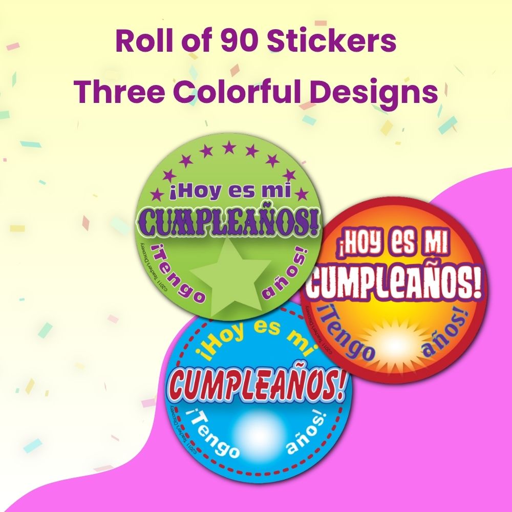 It's My Birthday! Spanish Stickers (90)
