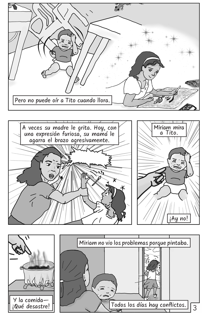 Pintando con las manos - Level 2 - Spanish Graphic Novel by Rachel Emery