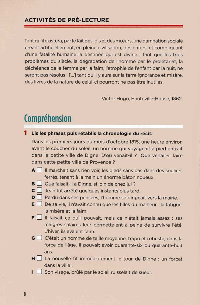 Les Misérables - Level 3+ - French Reader