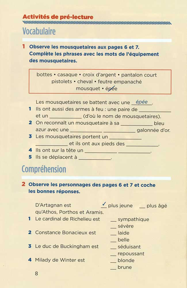 Les Trois mousquetaires - Level 2 - French Reader