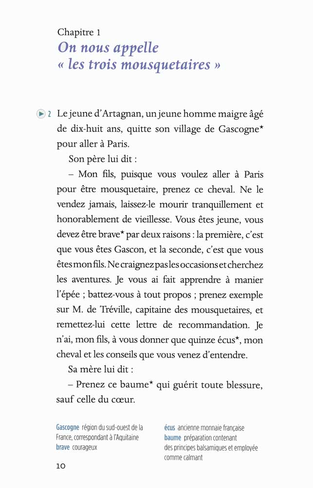 Les Trois mousquetaires - Level 2 - French Reader