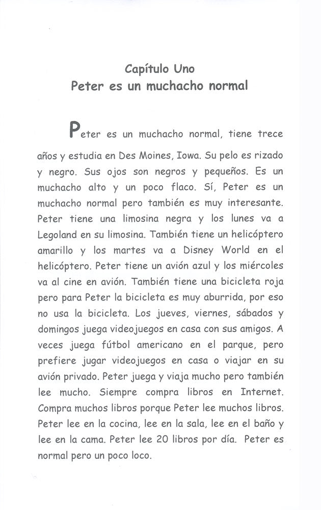 Peter va a Colombia - Level 1 - Spanish Reader by Craig Klein Dexemple