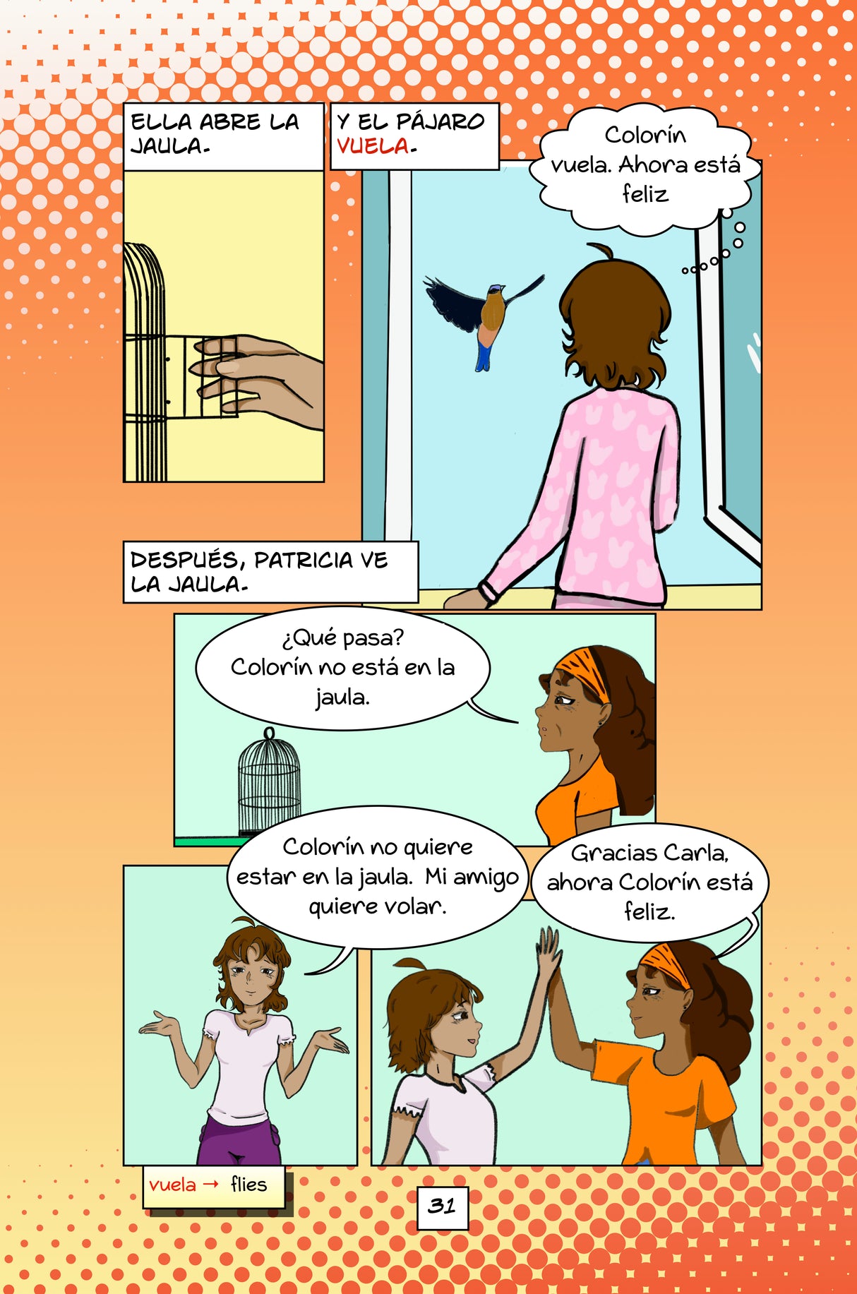 Carla no habla: Una novela gráfica para aprender español - Level 1 - Spanish Graphic Novel by Veronica Moscoso