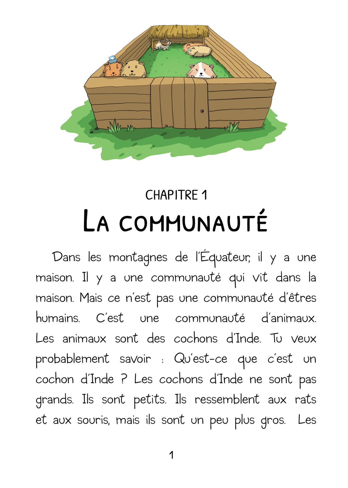 Cochons d’inde en crise French Level 1 Reader