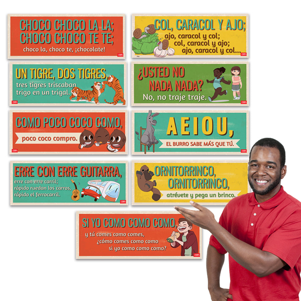 Authentic Tongue Twisters - Spanish - Signs