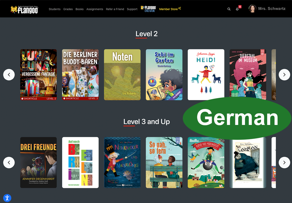 Flangoo™ World Language Digital Readers Subscription