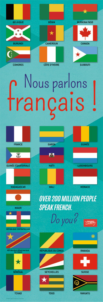 "We Speak French" Flags - French - Skinny Poster