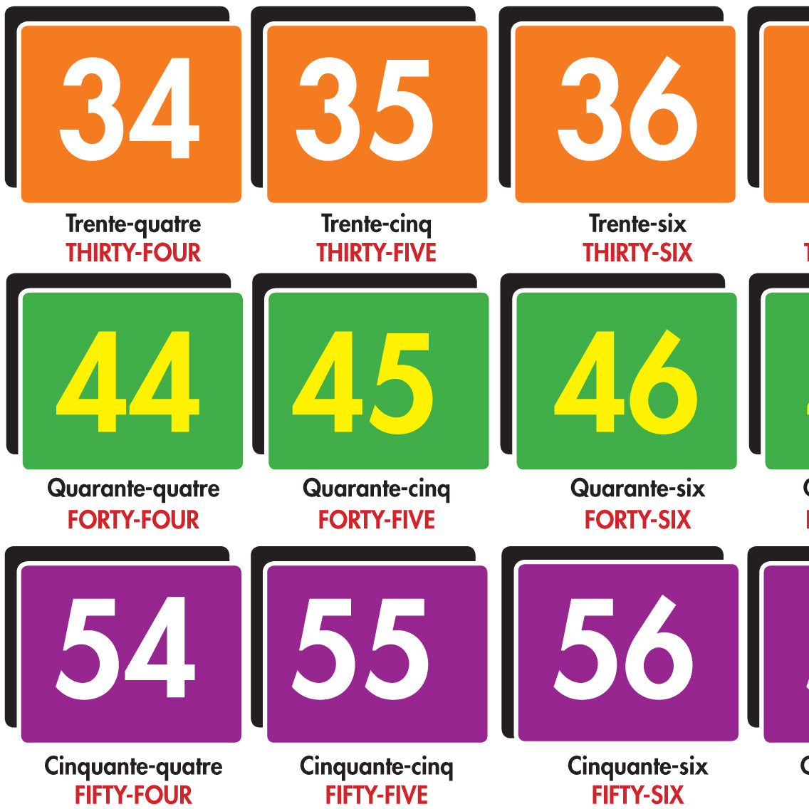 Numbers - French - Poster
