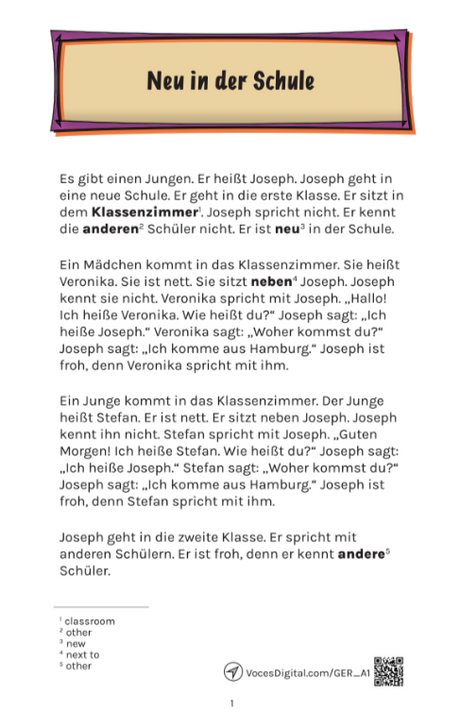 Unsere Welt Lehrstufe 1 & 2 - Levels 1/2 - German Reader