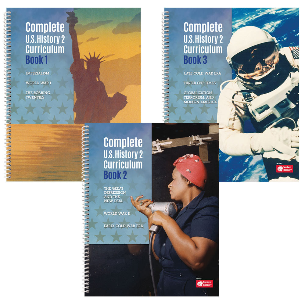 Complete U.S. History 2 Curriculum Set of 3 Books Teacher's Discovery