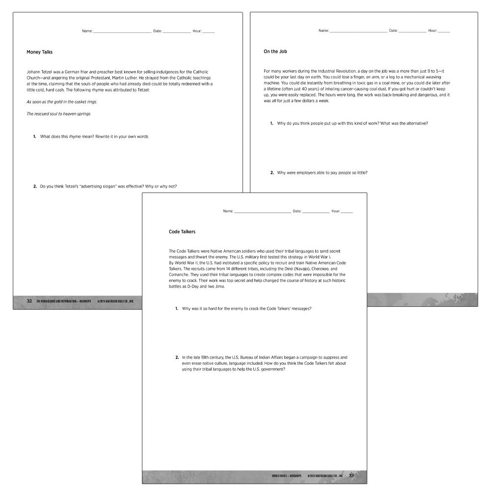 Complete World History 2 Curriculum Set of 3 Books