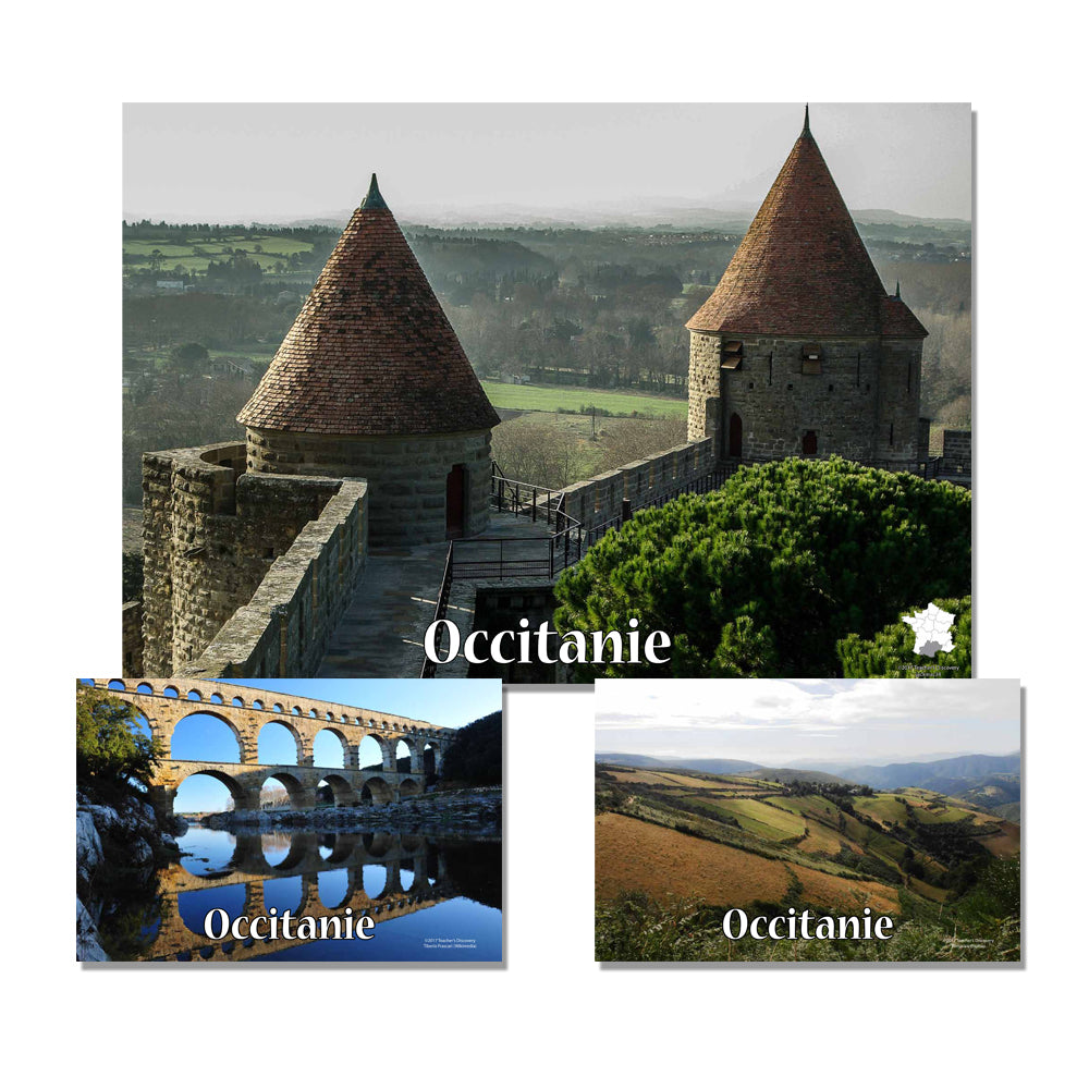 French Regions - French - Mini-posters - Set of 40