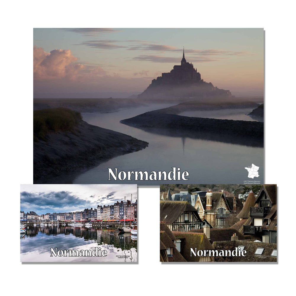 French Regions - French - Mini-posters - Set of 40