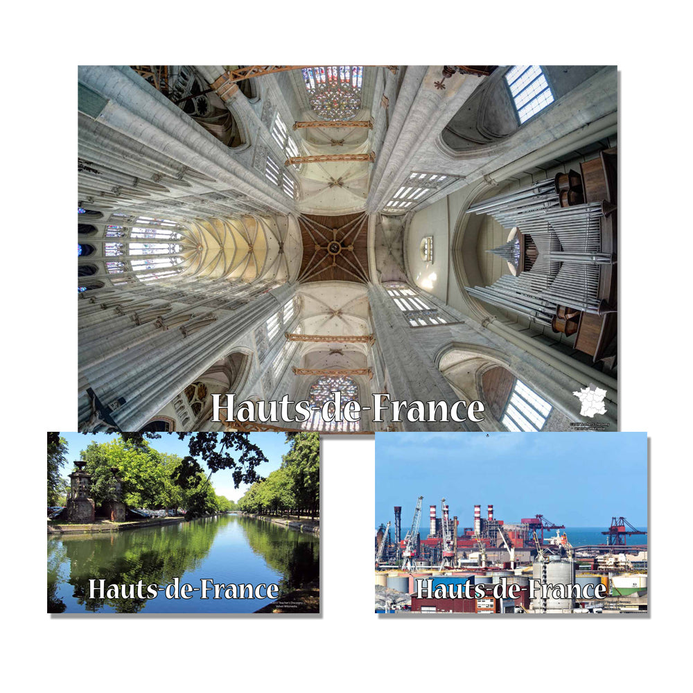 French Regions - French - Mini-posters - Set of 40