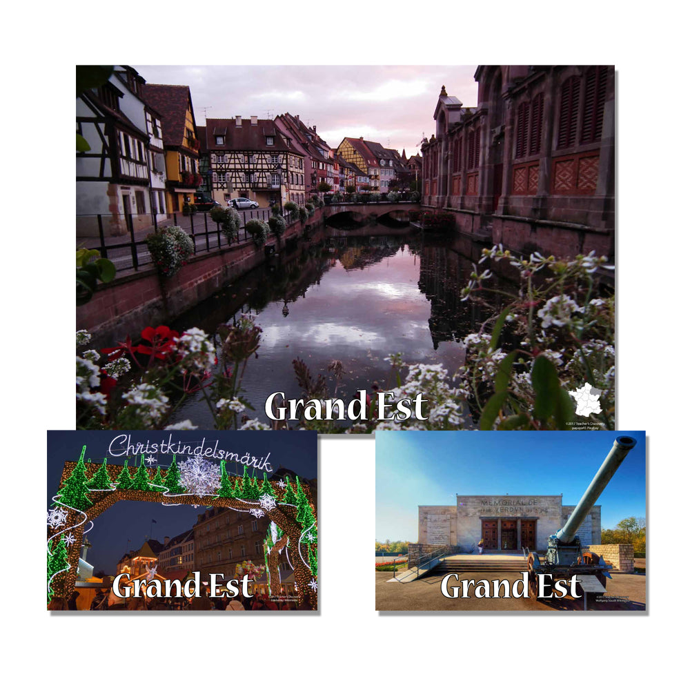 French Regions - French - Mini-posters - Set of 40