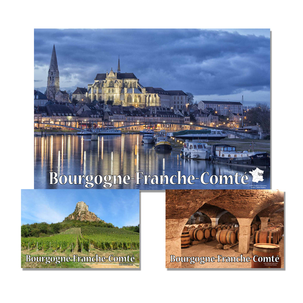 French Regions - French - Mini-posters - Set of 40