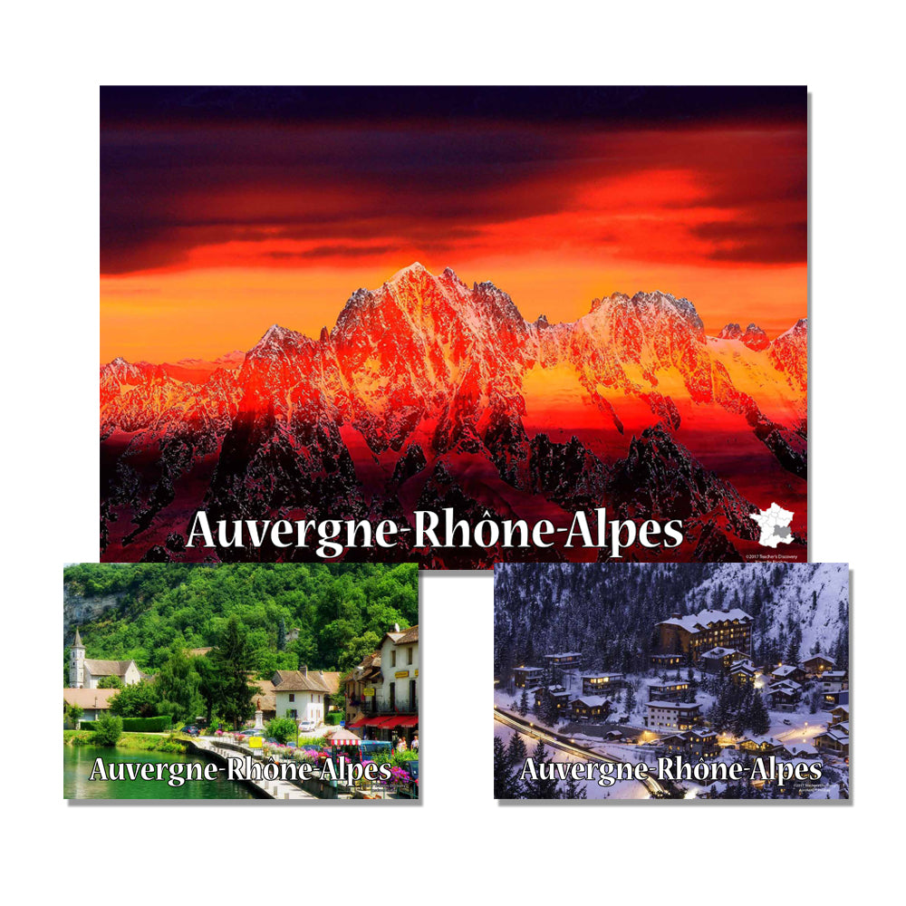 French Regions - French - Mini-posters - Set of 40