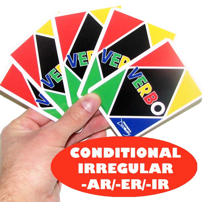 Verbo™ Spanish Card Game Irregular Conditional -AR/ER/IR Verbs