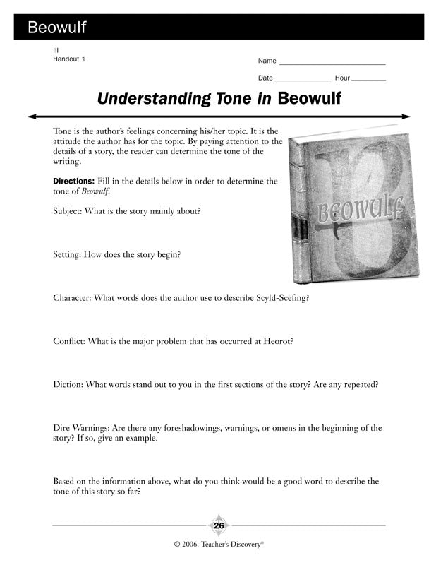 Beowulf Novel Guide Book