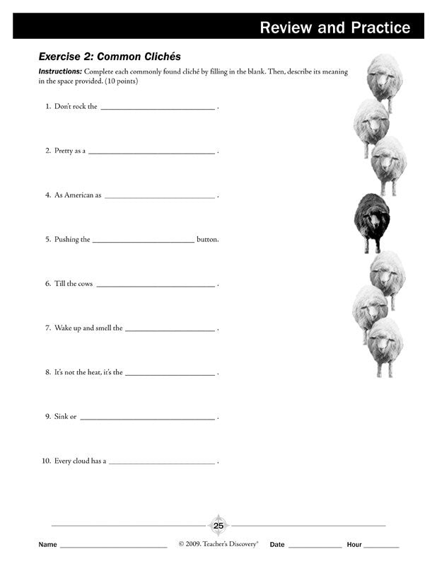 Figurative Language Terms Review and Practice Teacher's Edition Download