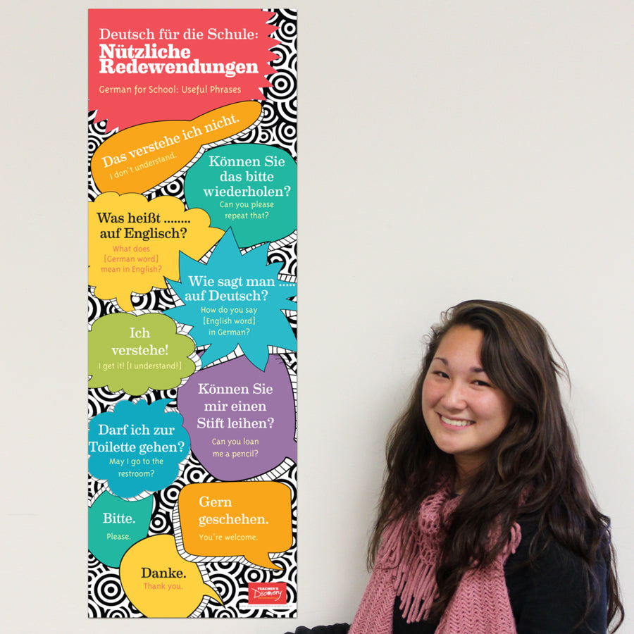 School Phrases - German - Skinny Poster