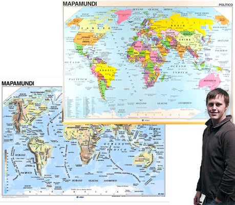 World Map - Spanish - Double-Sided Poster