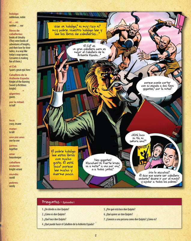 Don Quijote de la Mancha - Level 1 - Spanish Graphic Novel