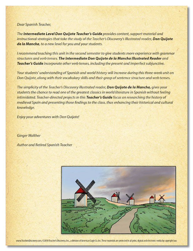 Don Quijote de la Mancha - Level 2 - Spanish Graphic Reader Teacher's Guide