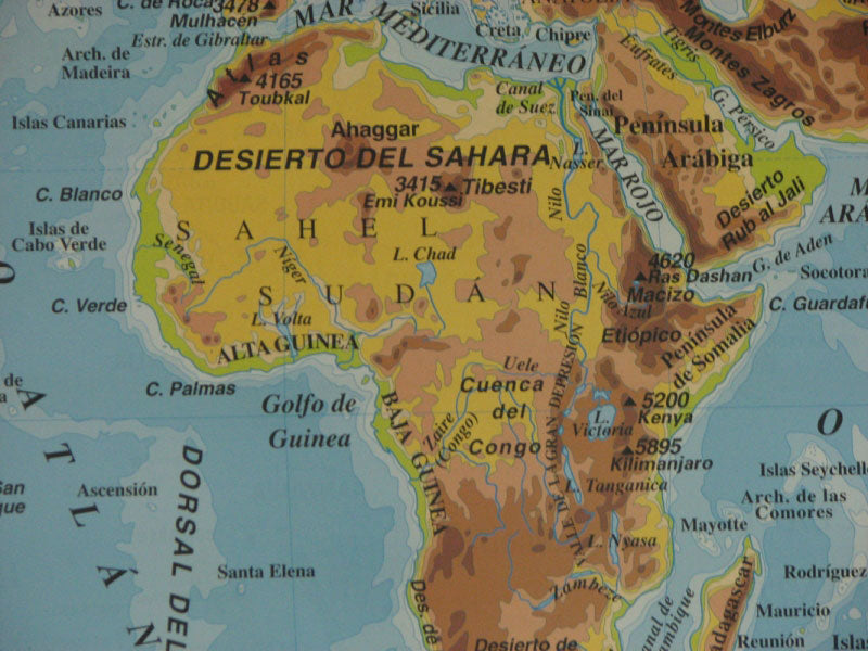 World Map - Spanish - Double-Sided Poster