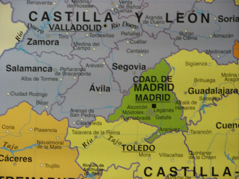 Spain Map - Spanish - Double-Sided Posters