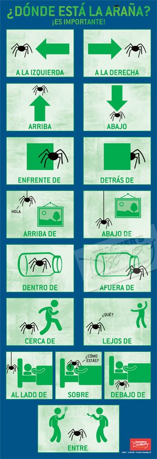 Direction Words - Spanish - Skinny Poster
