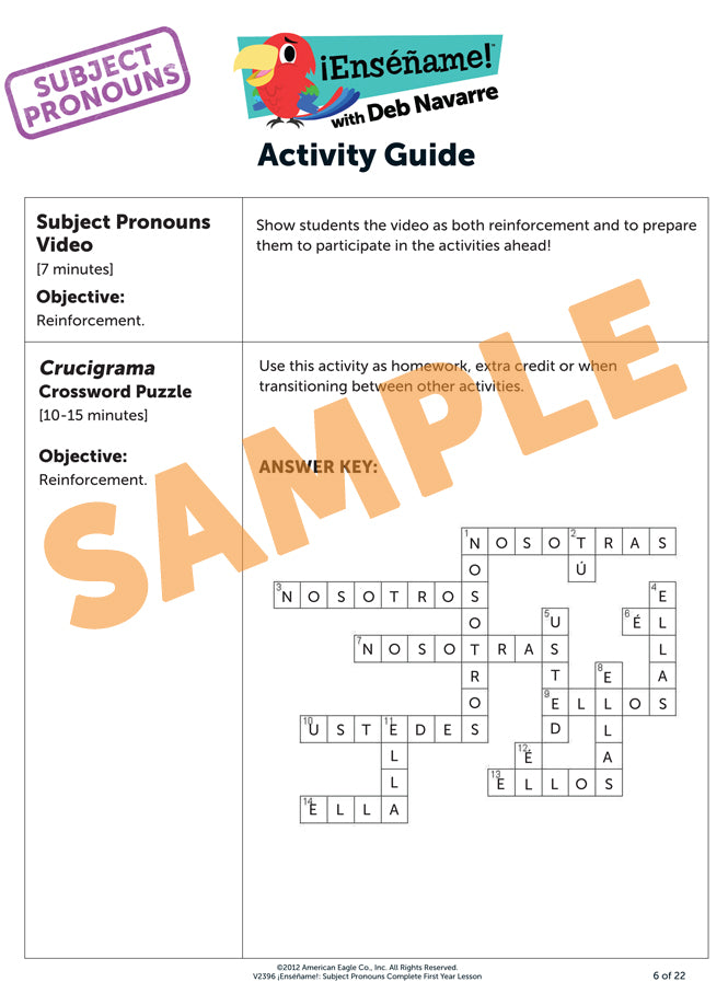 ¡Enséñame!™ Complete First-Year Lessons Set of 10 Lessons Download