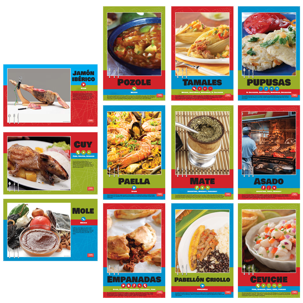 Regional Foods - Spanish -Mini-Posters - Set of 12