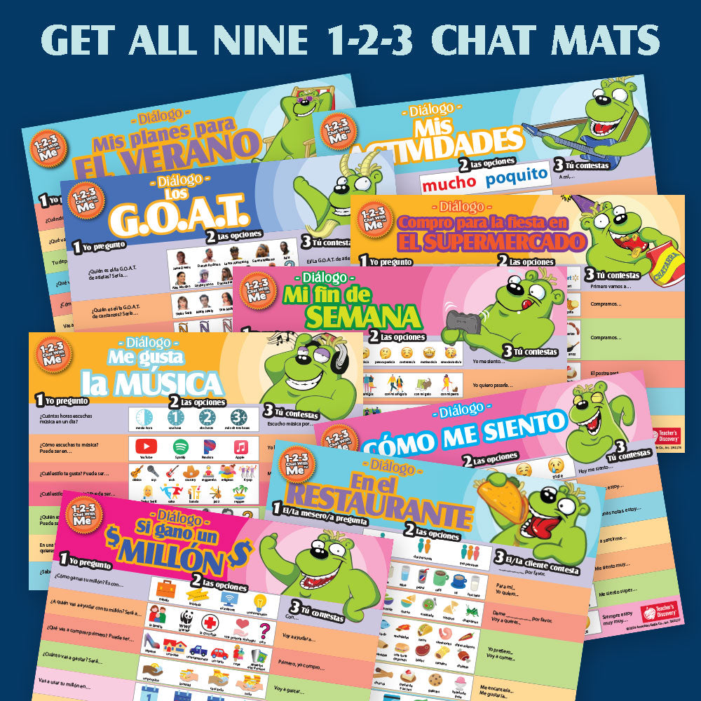 Chat Mat Spanish Conversation Chat Mats for the Spanish Classroom – Teacher's ...